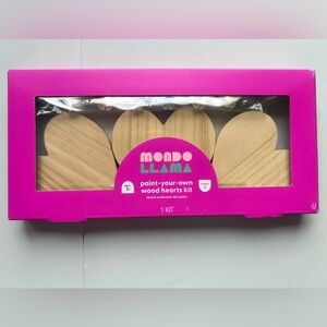 Mondo Llama Paint-Your-Own Wood Hearts Kit